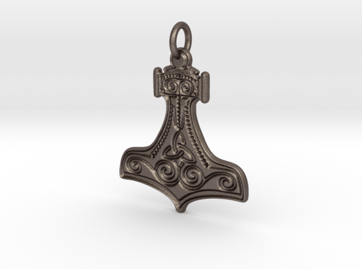 Thor's Hammer Pendant (steel) 3d printed 