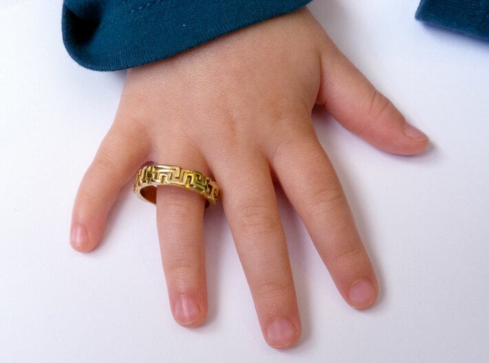 A maze ring (from $12.50) 3d printed Gold Plated Brass