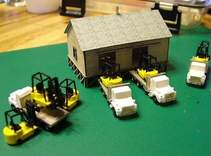 Forklift Set - Zscale 3d printed Photo thanks to Walter Smith @southernnscale