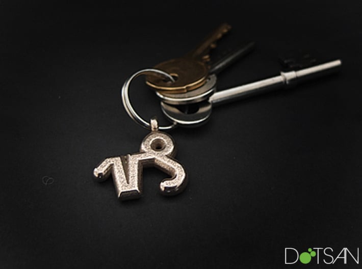 Capricorn Symbol Keychain 3d printed 