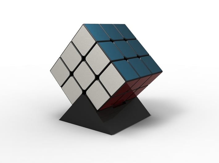 Rubik's Puzzle Cube Original Rubix Magic Game 3x3x3 With Cube Stand Black 