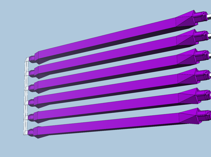 6 medium purple 3d printed