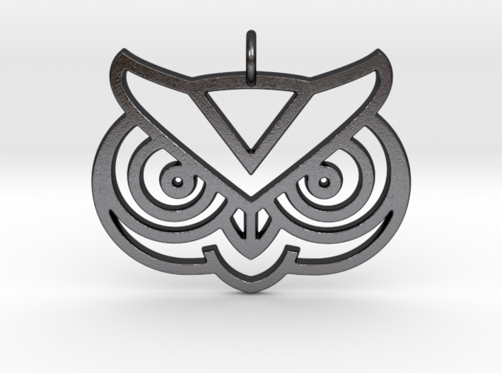Owl Head Pendant 3d printed 