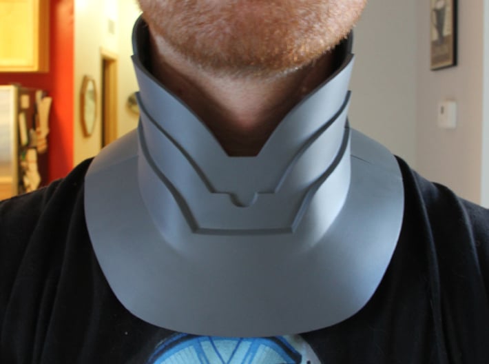 Part 1 of 2 - Iron Man Mark IV/Mark VI Neck Armor 3d printed What yours could look like after being Sanded &amp; Primed