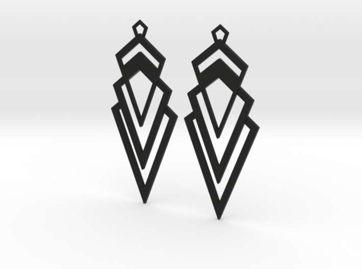 Art Deco Earrings - Valorous 3d printed 
