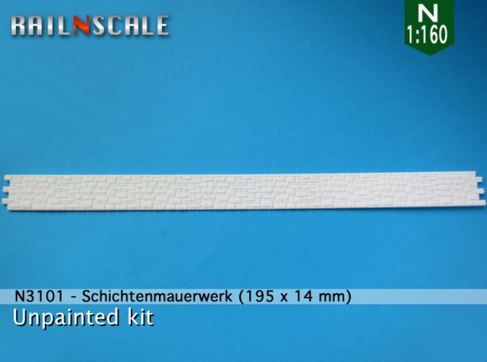 Flexibles Schichtenmauerwerk (N 1:160) 3d printed 