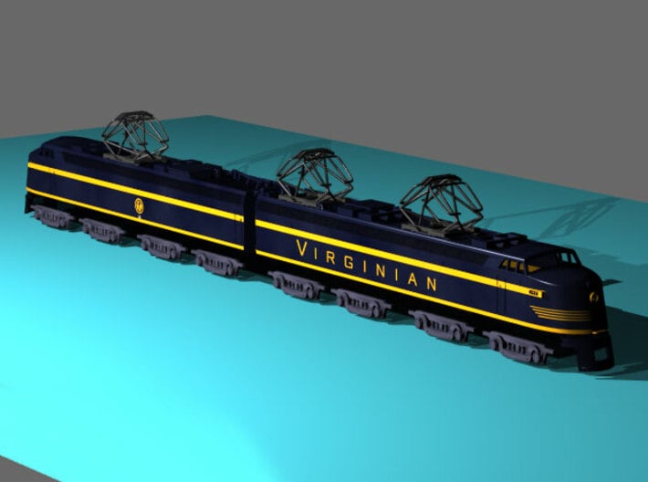 VGN EL-2B Virginian 3d printed **Note: Pantographs for reference only and are not included with this model