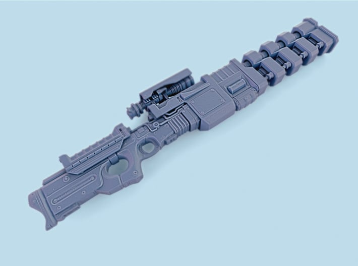 1/6th scale Railgun Extended (4 part kit) 3d printed