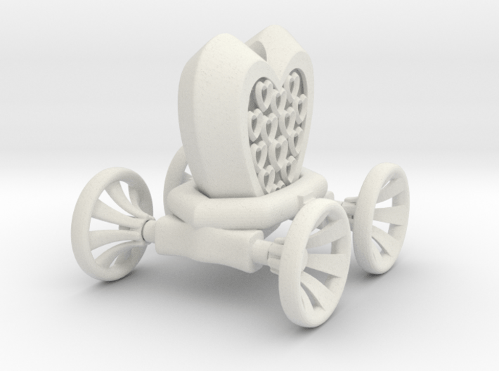 Heart Carriage Flower Holder 3d printed 