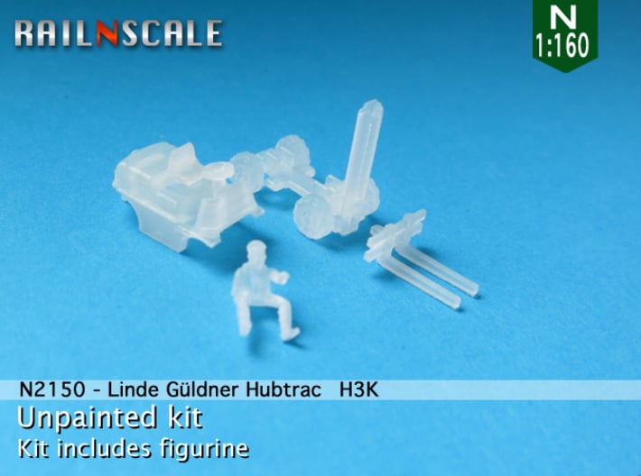 Linde Güldner Hubtrac H3K mit Fahrer (N 1:160) 3d printed 