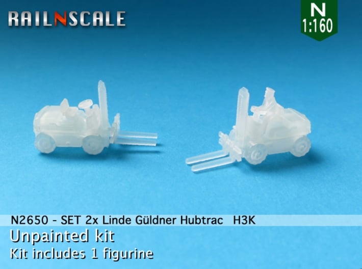 SET 2x Linde Güldner Hubtrac H3K (N 1:160) 3d printed 