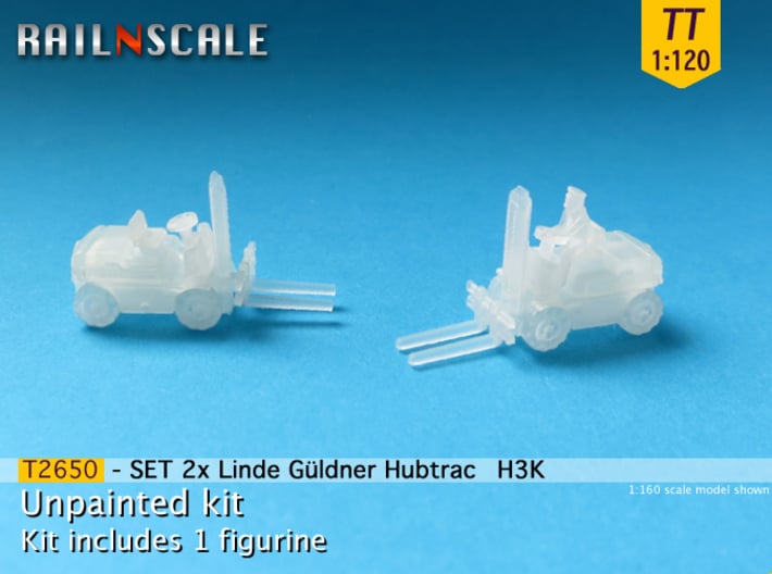 SET 2x Linde Güldner Hubtrac H3K (TT 1:120) 3d printed 