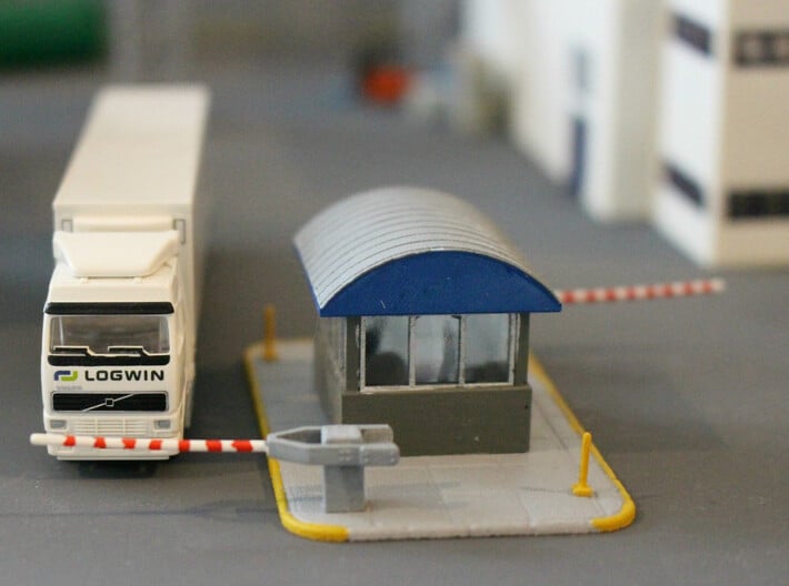 N Scale Guard House 2 3d printed Guard house on floor slab (available separately)