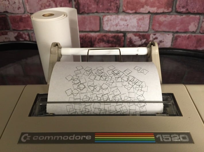 Plotter paper spool spindle, Commodore 1520 3d printed 