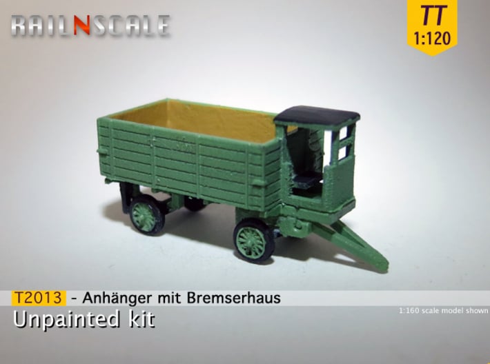 Anhänger mit Bremserhaus (TT 1:120) 3d printed