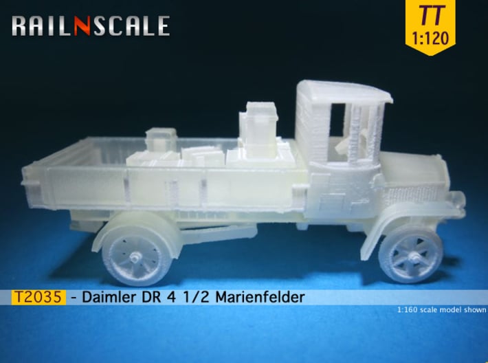 Daimler DR4 1/2 Marienfelder - open (TT 1:120) 3d printed 