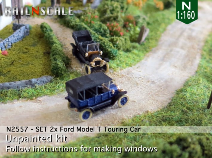 SET 2x Ford Model T (N 1:160) 3d printed 