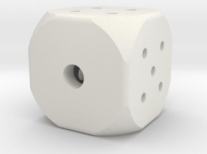 Hollow Rounded Six-sided Die 3d printed