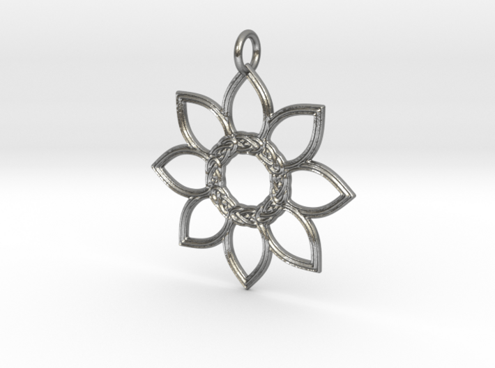Celtic Flower Pendant 3d printed 