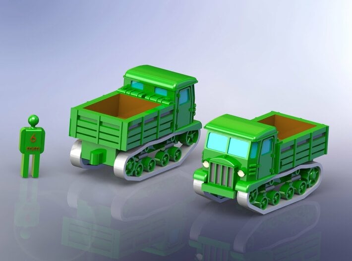 Russian STZ-5 Full Tracked Tractor 1/285 6mm 3d printed 
