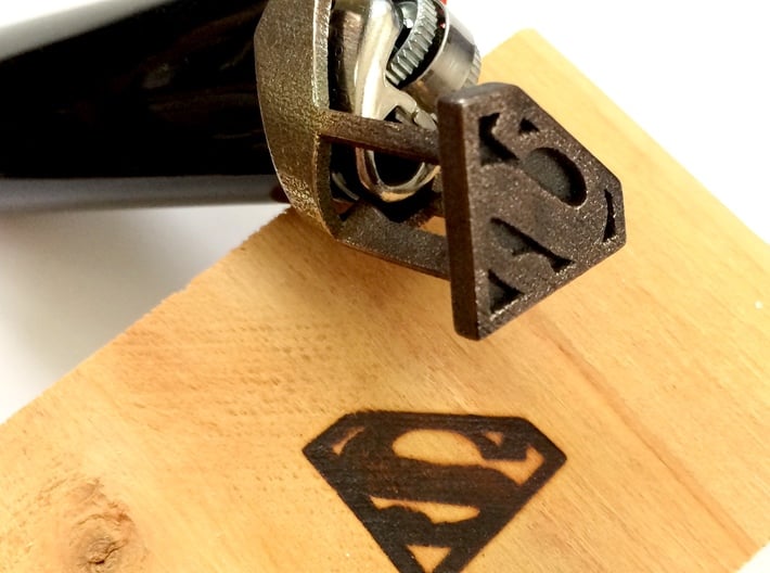 Superman Bic Branding Iron 3d printed