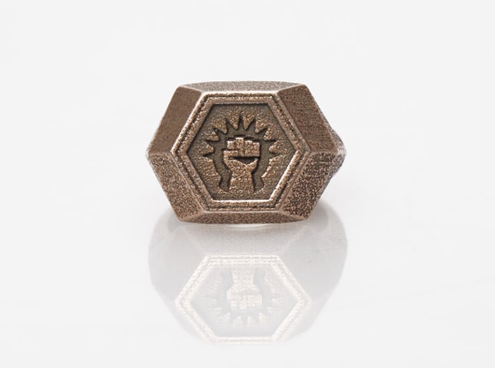 Magic: The Gathering Boros Ring(US Size 08) 3d printed Stainless Steel