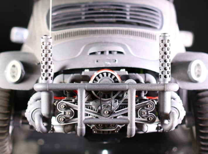 Sand Scorcher Flat Six Air-cooled Engine Block 3d printed The complete Twin Turbo Flat Six Engine Kit in place (car not included)