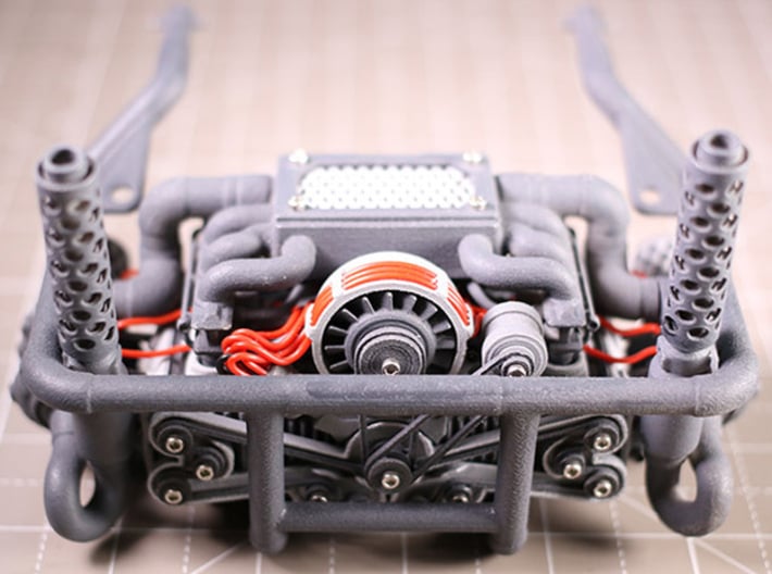 Sand Scorcher Flat Six Air-cooled Engine Block 3d printed The complete Twin Turbo Flat Six Engine Kit (other parts sold separately)