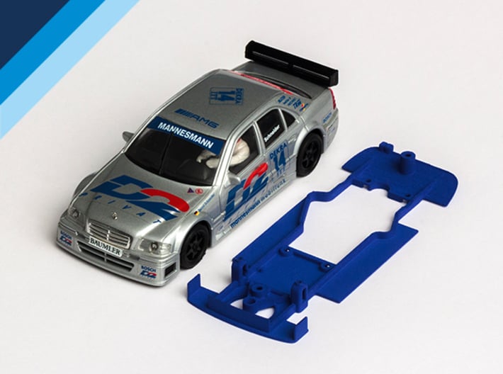 1/32 Ninco Mercedes C-Klasse DTM Chassis 3d printed Chassis compatible with Ninco Mercedes C-Klasse DTM body (not included)