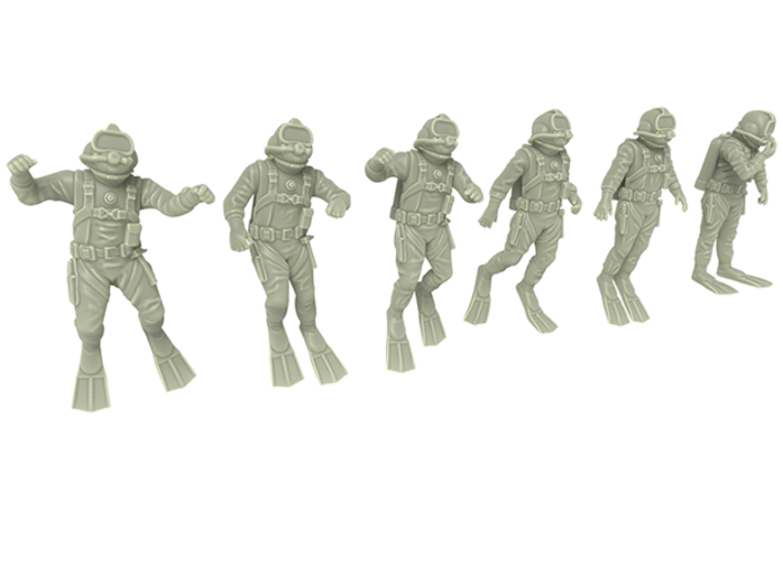 Commercial Diver / Six Pack / 1:72 3d printed 