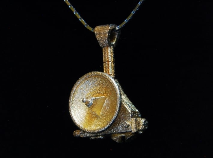 New Horizons Pendant 3d printed chain shown for display only