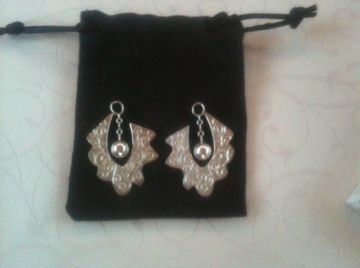 Lace Earrings By Inna 3d printed sent by Happy owner