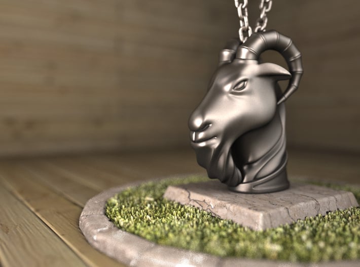 Goat(Pendant) 3d printed