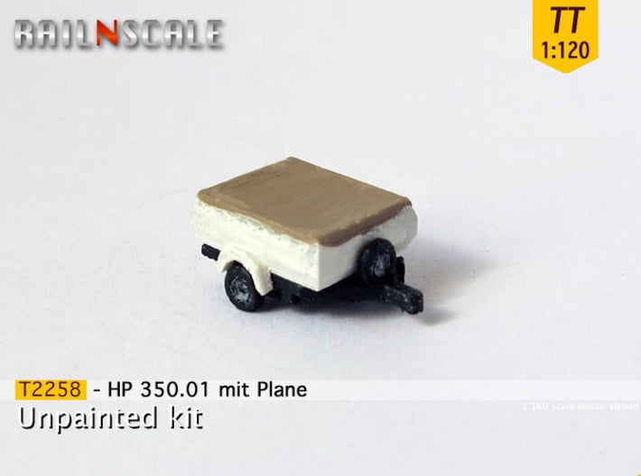 HP 350.01 mit Plane (TT 1:120) 3d printed 
