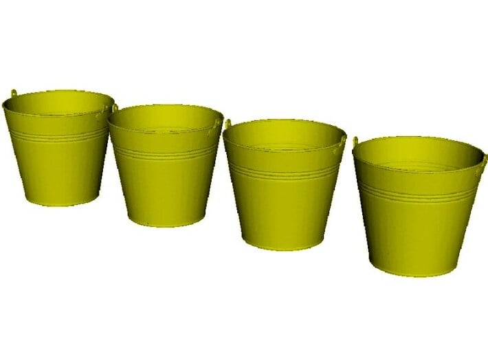 1/24 scale metal buckets x 4 3d printed