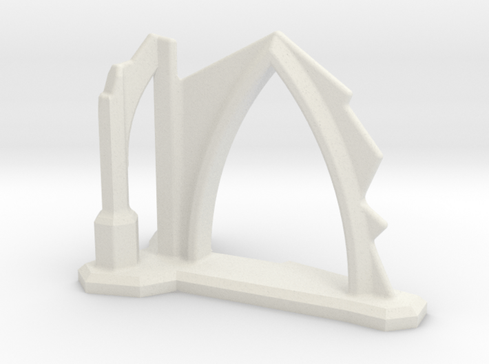 Gothic Arch and Flying Buttress Ruin 6mm Scale 3d printed
