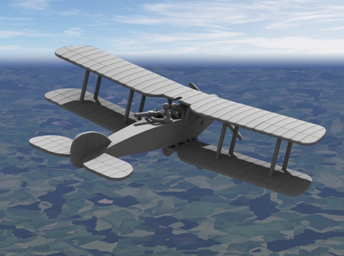 Bristol F.2B Fighter 3d printed Computer render of the 1/144 model