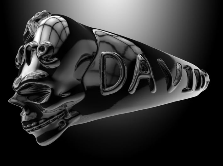 Harley Davidson Skulls Ring With  Sculpting  Your  3d printed 
