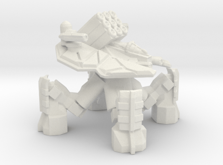 Quad Mech With Missiles 3d printed