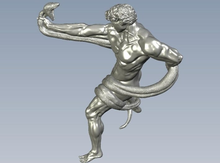 1/15 scale Hercules VS python snake figure 3d printed 