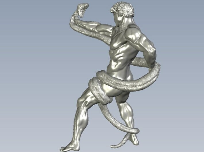 1/15 scale Hercules VS python snake figure 3d printed 