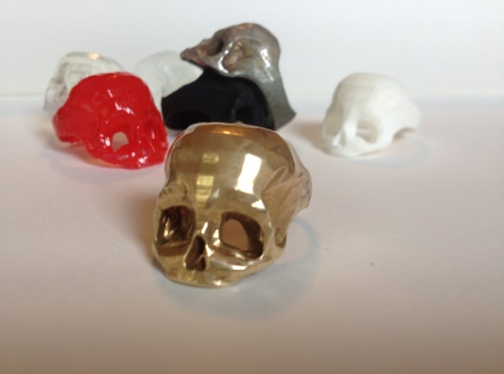 3D Printed Skull Ring by Bits to Atoms 3d printed 