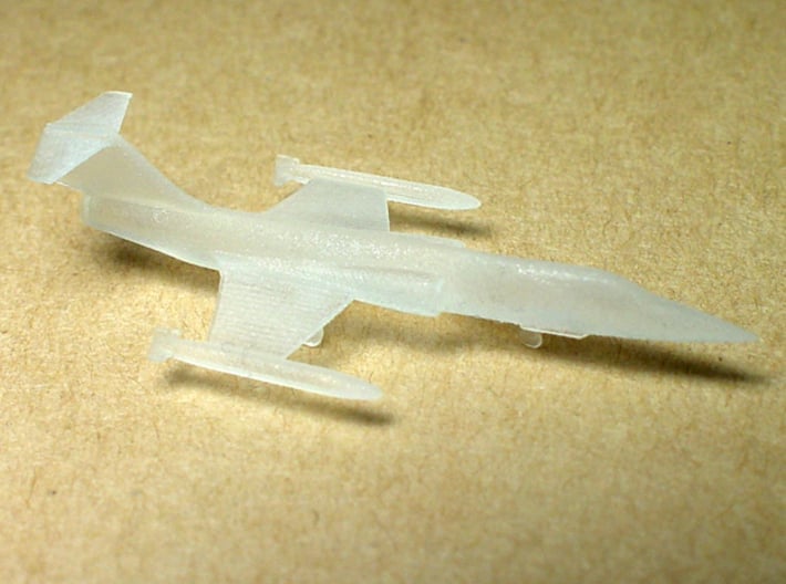 1/350 F-104 Starfighter with Gear Down 3d printed Actual print in Frosted Ultra Detail.