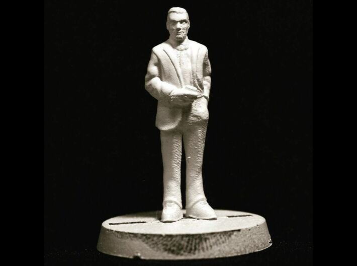 Ron Rolson: 28mm 1960s Ad Man 3d printed Primed Frosted Ultra Detail