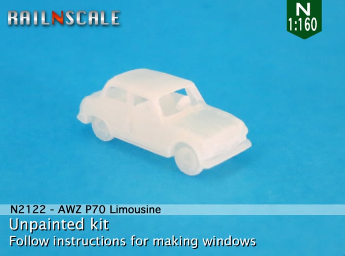 AWZ P70 Limousine (N 1:160) 3d printed 