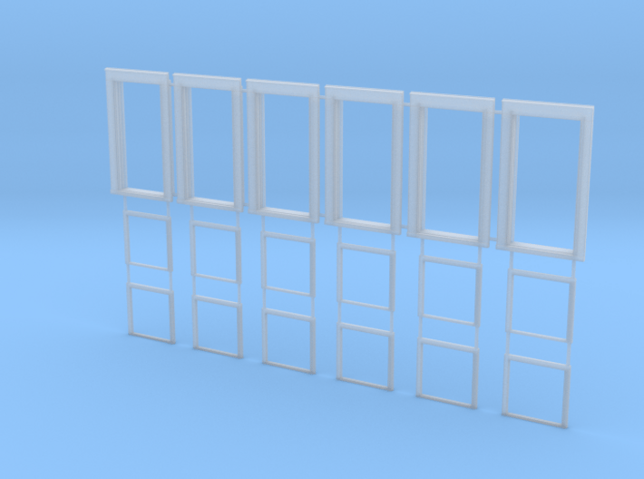 1:32 Single Pane Double Hung Assembly Set of 6 3d printed 