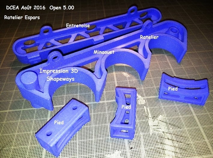 Open 5.00 Support Esparts Ratelier. 3d printed 