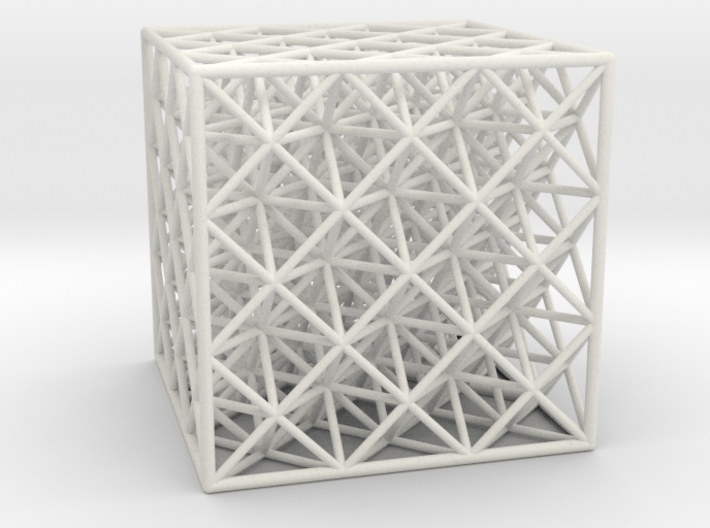 Octet Truss Cube (3x3x3) 3d printed
