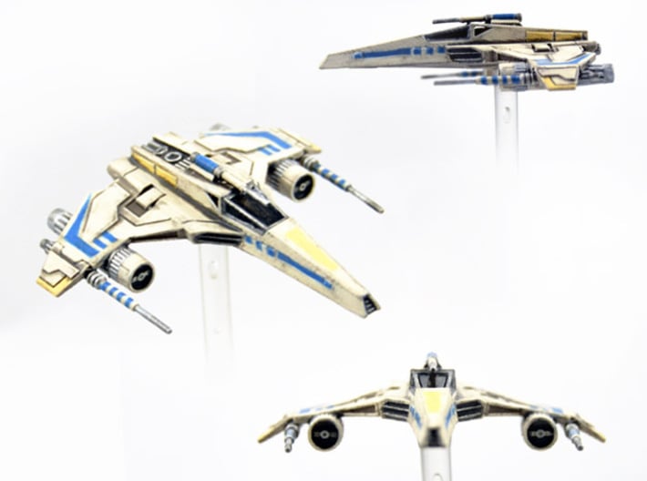 E-Wing Variant - Tri-Cannon 3pack 1/270 3d printed
