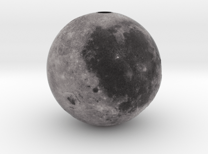 Moon with surface detail 3d printed 